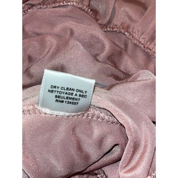 MISA Los Angeles Women's Desma Velvet Wrap Cocktail Mini Dress Pink Size Medium - Picture 9 of 11